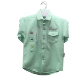 Boys Green Shirt & White Sando